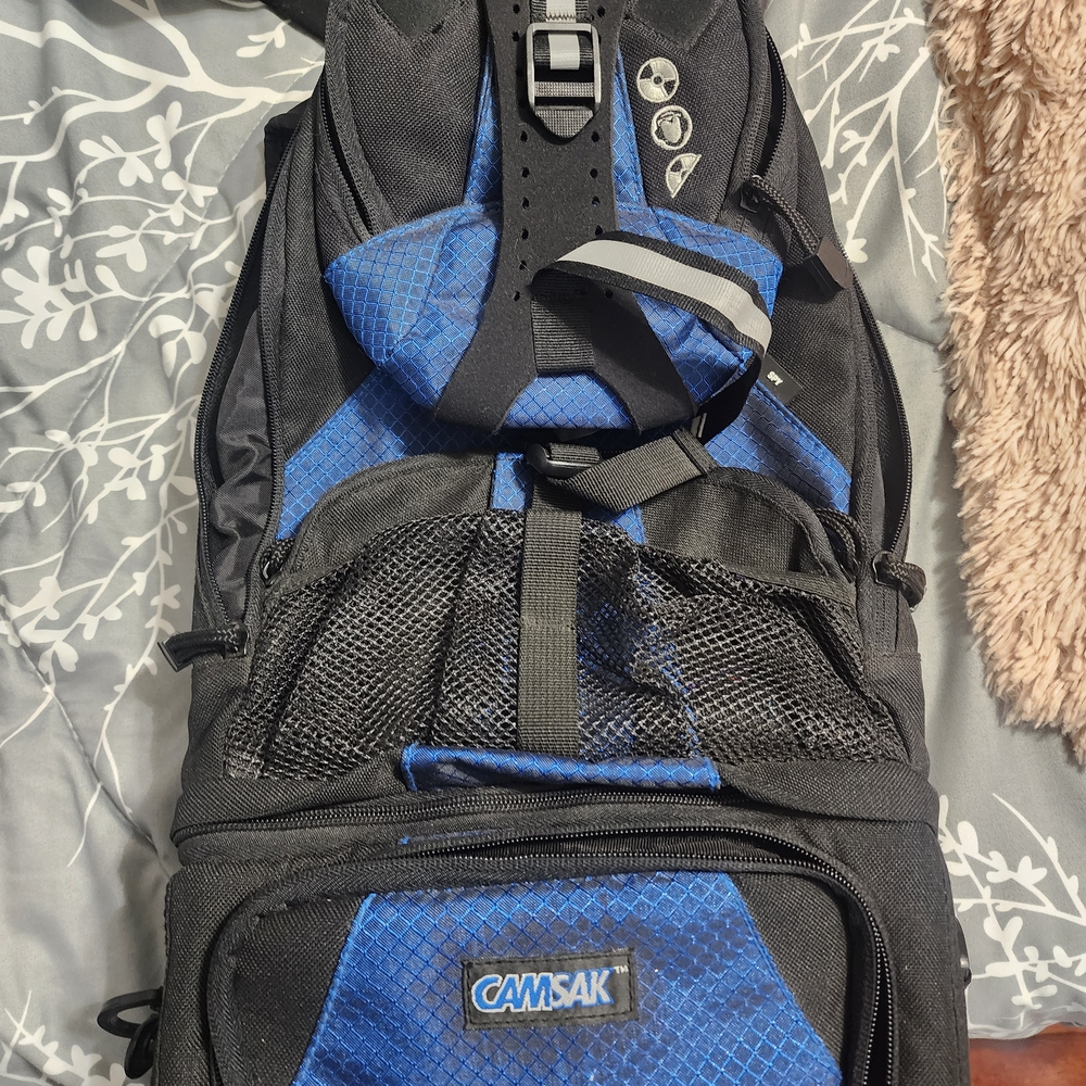 New Backpack Black and Blue Camera Backpack